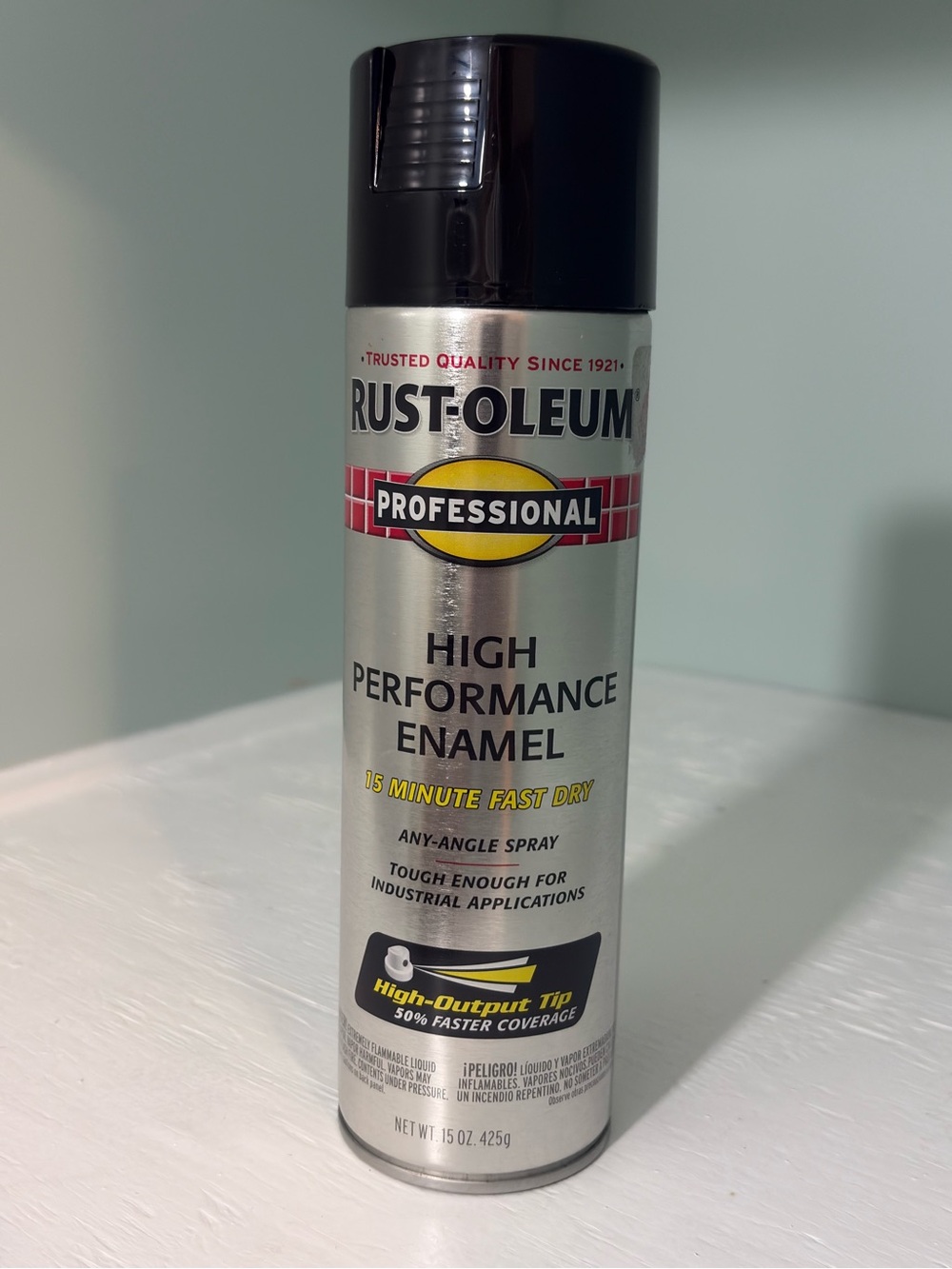 Rust-Oleum 239107 High Performance Enamel Spray Paint, 15 oz, Gloss Black
